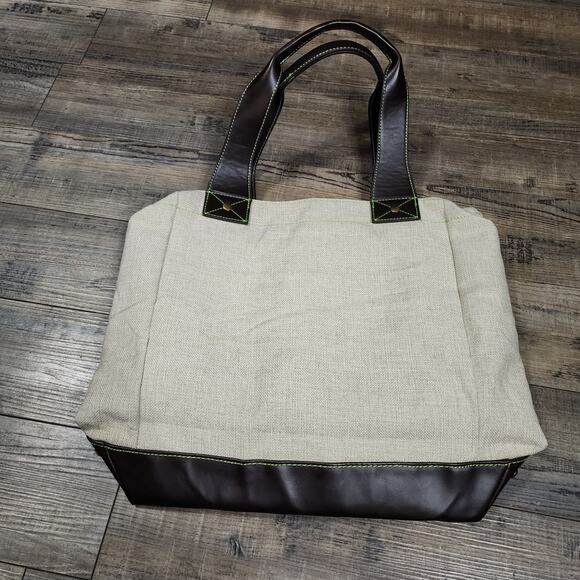 Canvas Patron tote bag lime green interior - Picture 2 of 10